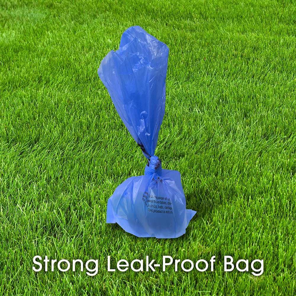 Bags On Board Dog Poop Bags - Strong Leak Proof Dog Waste Bags - 60 Blue Bags - 9 x14 Inches - waste bag - 632039102006