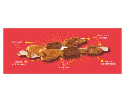 Beggar bones 5 in 1 kabobs savory prime pet treats 12 oz