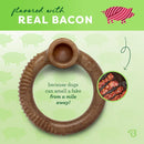 Benebone Ring Durable Dog Chew Toy for Aggressive Chewers, Real Bacon, Made in USA, Large - dental dog chew - 810054210627