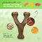 Benebone Wishbone Durable Dog Chew Toy for Aggressive Chewers, Real Peanut, Made in USA, Large - 854111004095