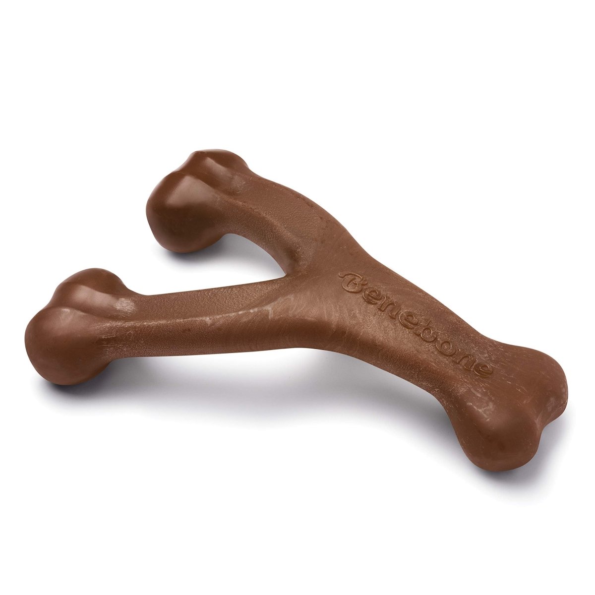 Benebone Wishbone Durable Dog Chew Toy for Aggressive Chewers, Real Peanut, Made in USA, Large - 854111004095