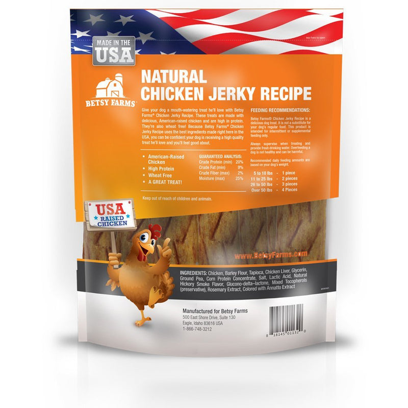 Betsy Farms Natural Chicken Jerky Recipe Dog Treats - Chicken Jerky Dog Treats, 24 Oz - 818145011320