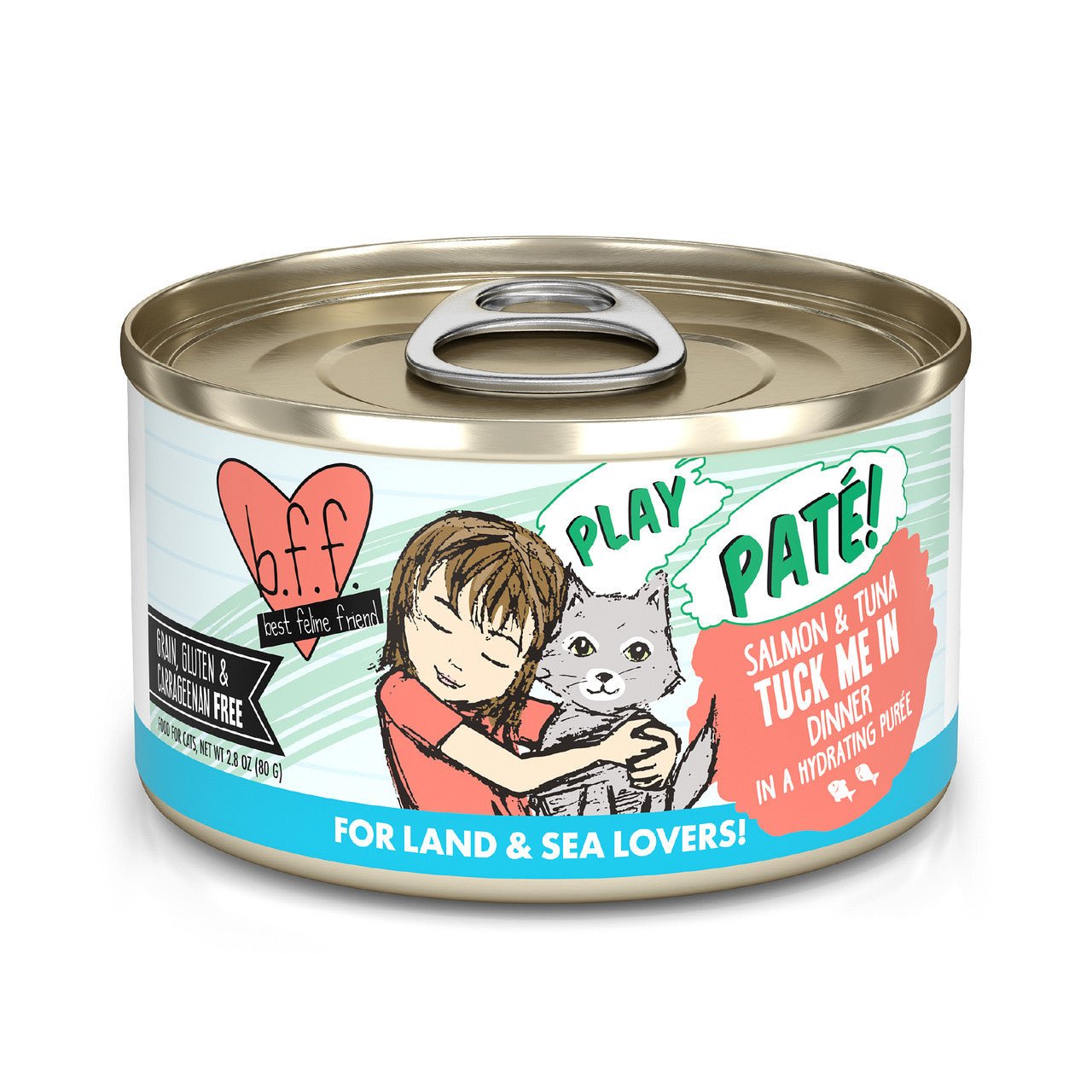 Bff best feline friend play pate salmon and tuna dinner in a hydrating purée