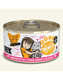 BFF originals minced tuna & salmon soulmates wet canned cat food 3oz
