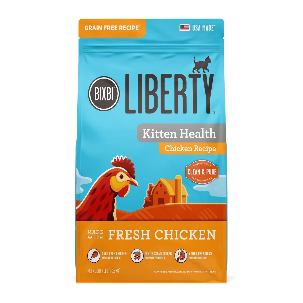 BIXBI Liberty Dry Cat Food Kitten Health Chicken Recipe - 2.5lb - dry cat food - 856605005809