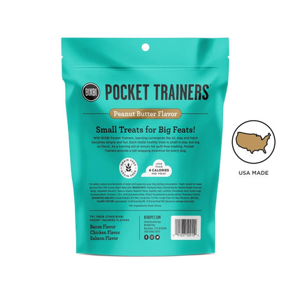 BIXBI Pocket Trainers, Peanut Butter (6 oz, 1 Pouch) - Small Training Treats for Dogs - Low Calorie and Grain Free Dog Treats, Flavorful Pocket Size Healthy and All Natural Dog Treats - bixbi dog treat - 091037509109