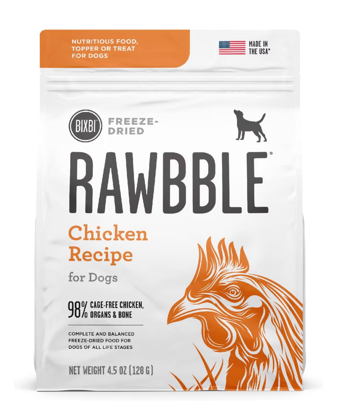 Bixbi rawbble chicken recipe dog food 4.5oz