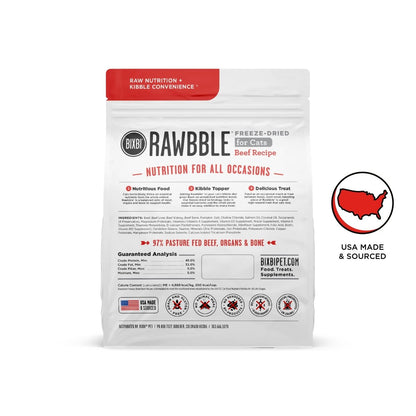 BIXBI Rawbble Freeze Dried Cat Food - Beef Recipe - 3.5 oz - freeze dried cat food - 856605005588