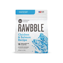 BIXBI Rawbble Freeze Dried Dog Food, Chicken & Salmon Recipe, 12 oz - 94% Meat and Organs, No Fillers - Pantry - Friendly Raw Dog Food for Meal, Treat or Food Topper - USA Made in Small Batches - 091037509451