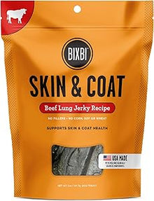 Bixbi skin & coat beef liver jerky recipe 5oz pouch