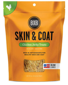BIXBI Skin & Coat Chicken Jerky Dog Treats, 5 - oz bag