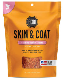 Bixbi skin & coat salmon jerky dog treats 4oz