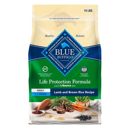 Blue buffalo adult lamb and brown rice 15 lbs