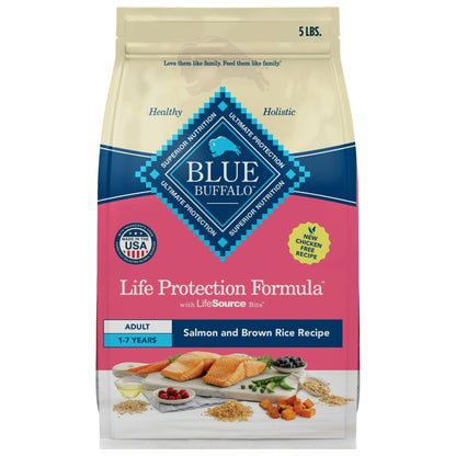 Blue buffalo adult salmon and brown rice recipe 5lbs