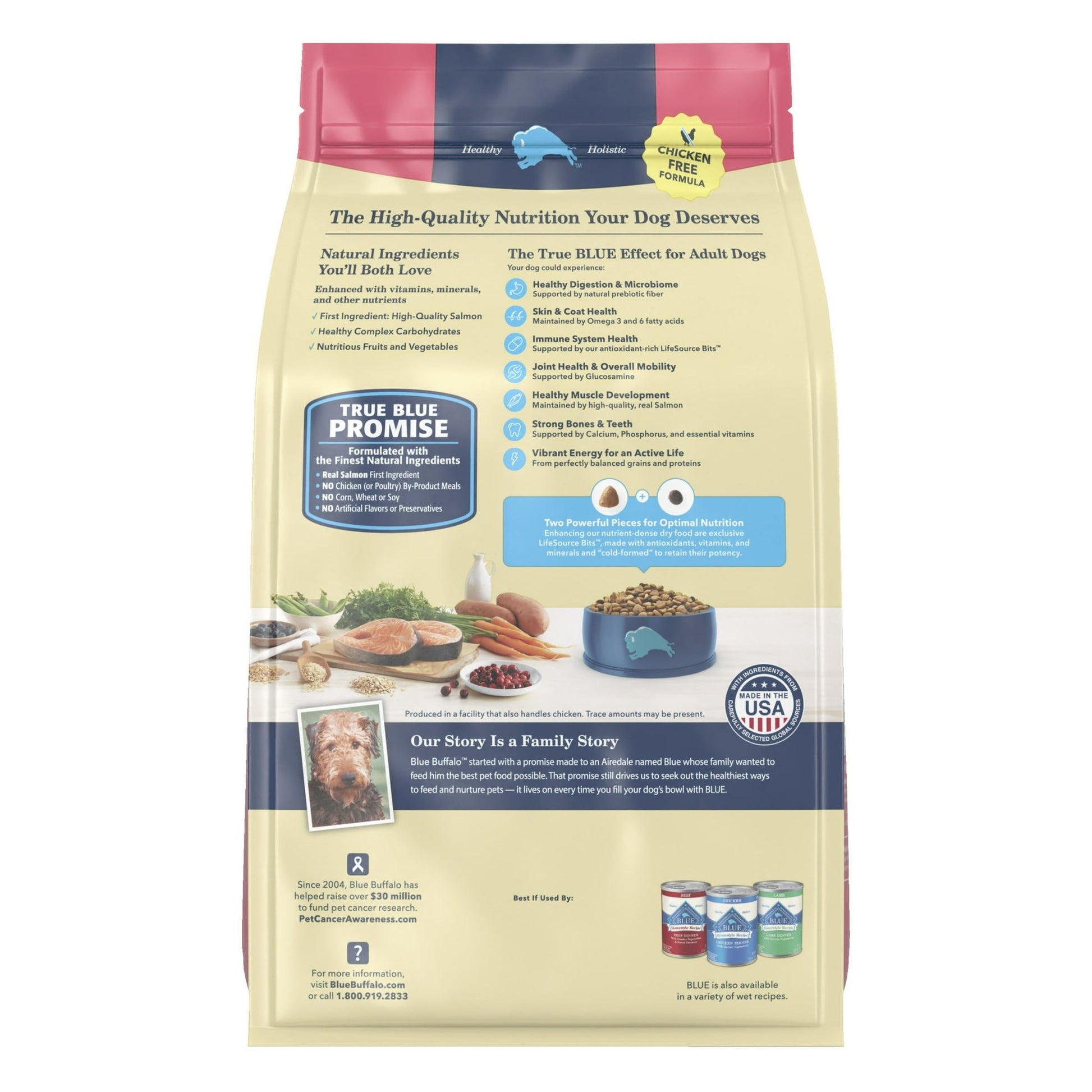 Blue buffalo adult salmon and brown rice recipe 5lbs