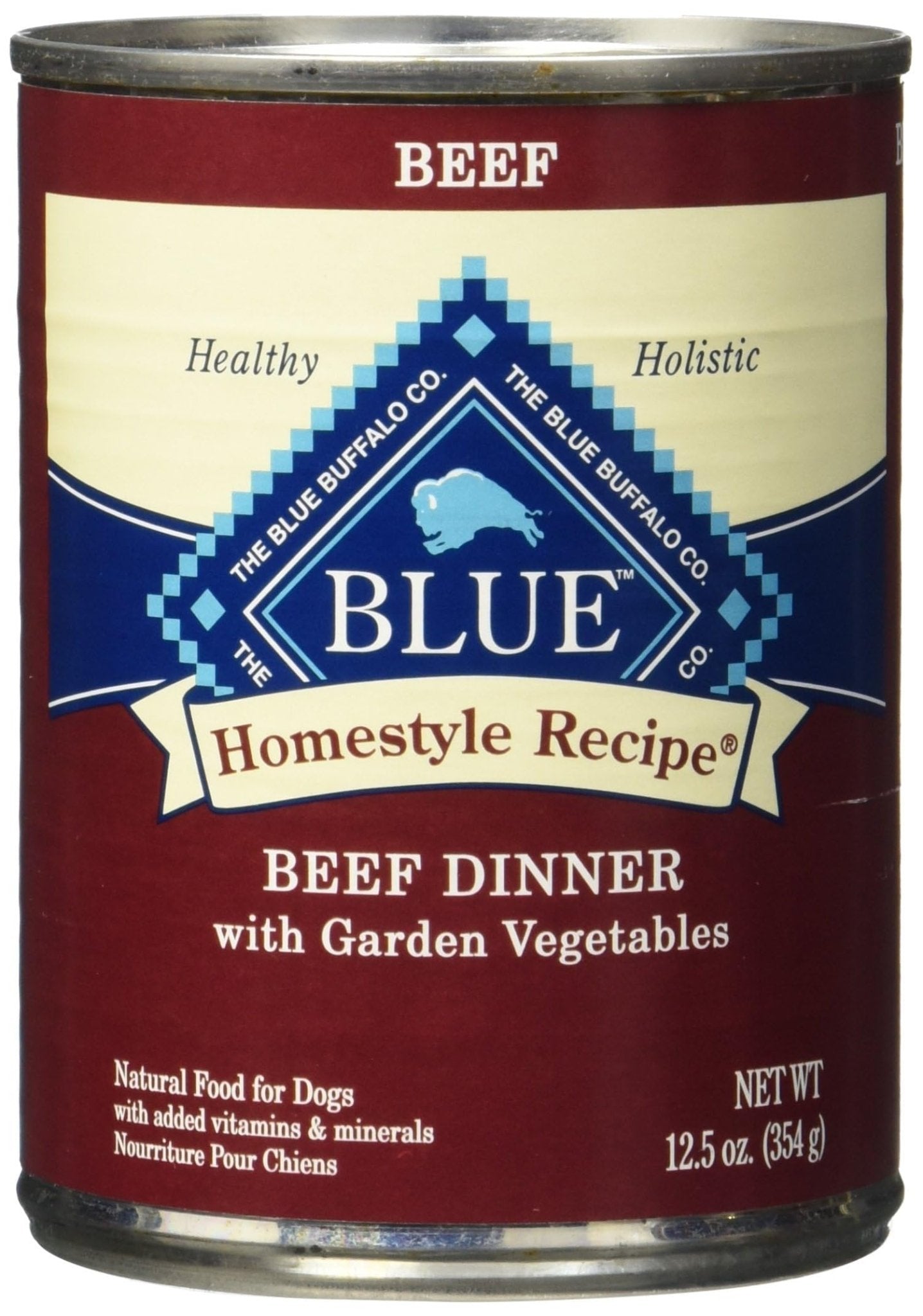 Blue Buffalo Homestyle Recipe Beef Dinner Canned Dog Food, Large