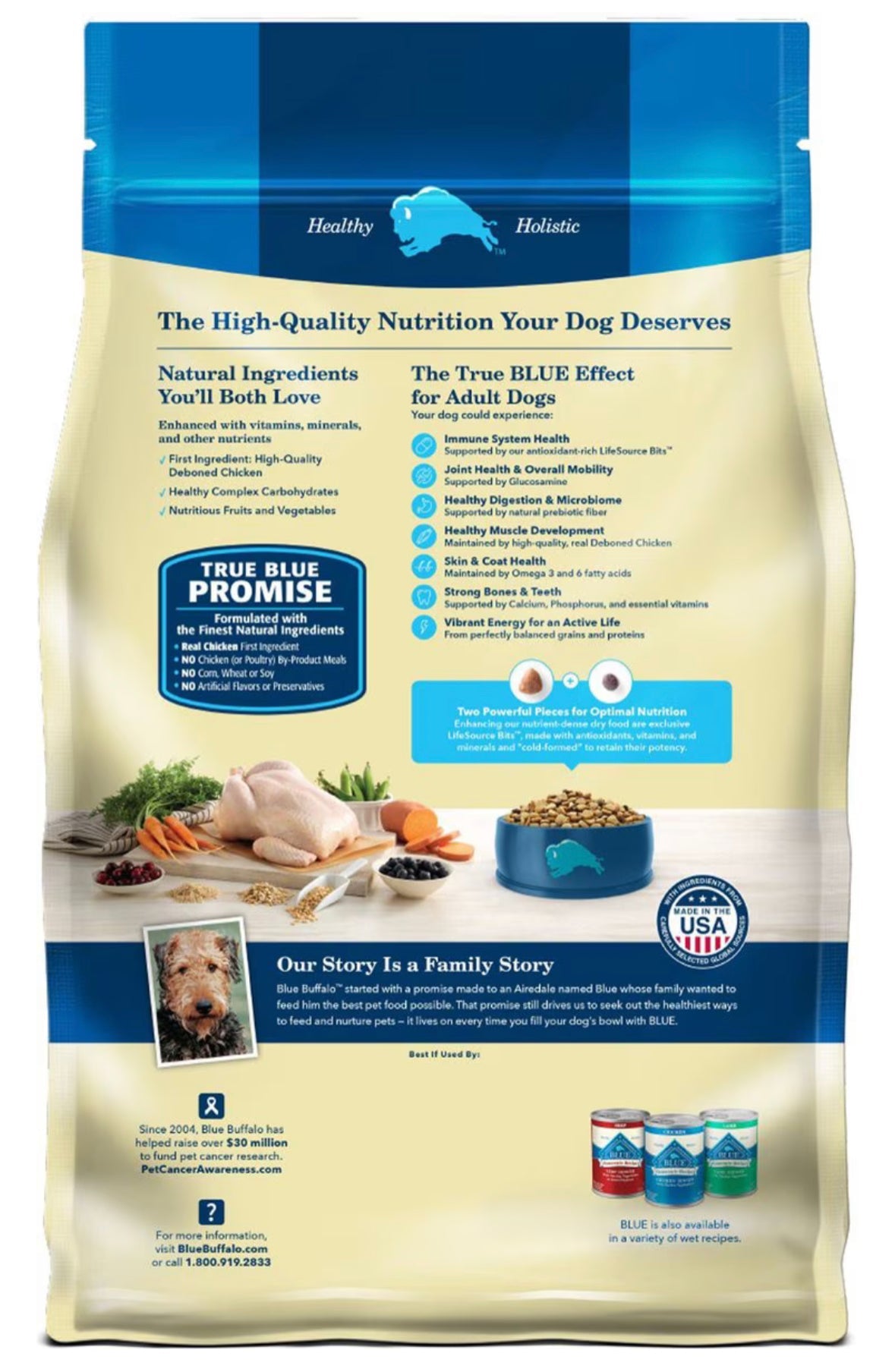 Blue Buffalo Life Protection Formula Adult Chicken & Brown Rice Recipe Dry Dog Food, 15 - lb bag