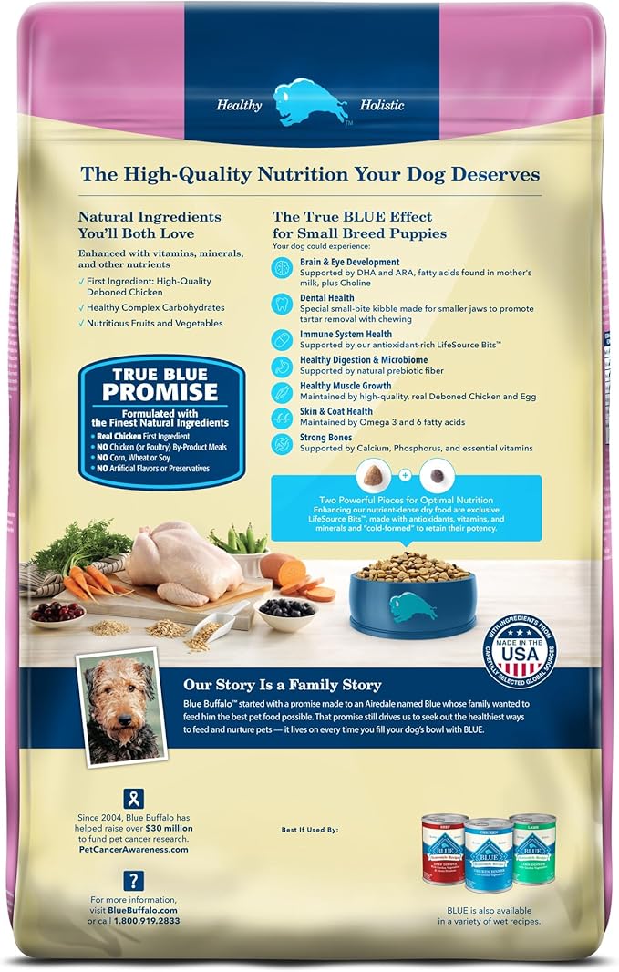 Blue buffalo life protection formula puppy chicken and oatmeal recipe