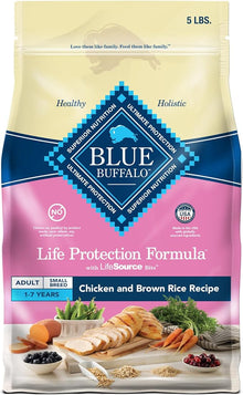 Blue buffalo small breed adult chicken brown rice 5lb