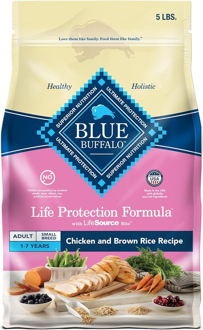 Blue buffalo small breed adult chicken brown rice 5lb