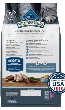 Blue Buffalo Wilderness Adult High - Protein Dry Dog Food Wholesome Grains Natural Ingredients