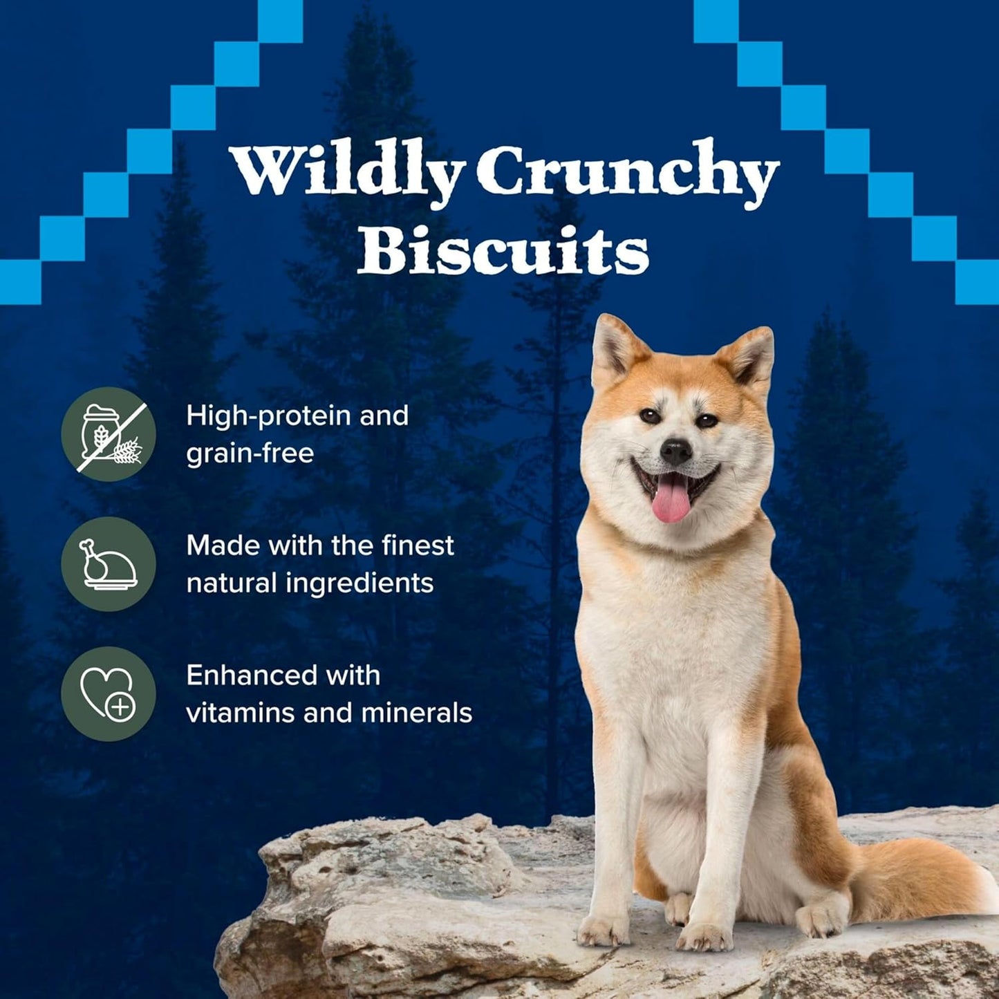 Blue buffalo wilderness trail treats high protein biscuits duck recipe crunchy dog treats 10 oz