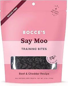 Bocce's Bakery Say Moo Beef & Cheddar Training Bites Dog Treats, 6 - oz bag