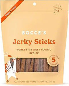 Bocces jerky sticks turkey and sweet potato 4oz