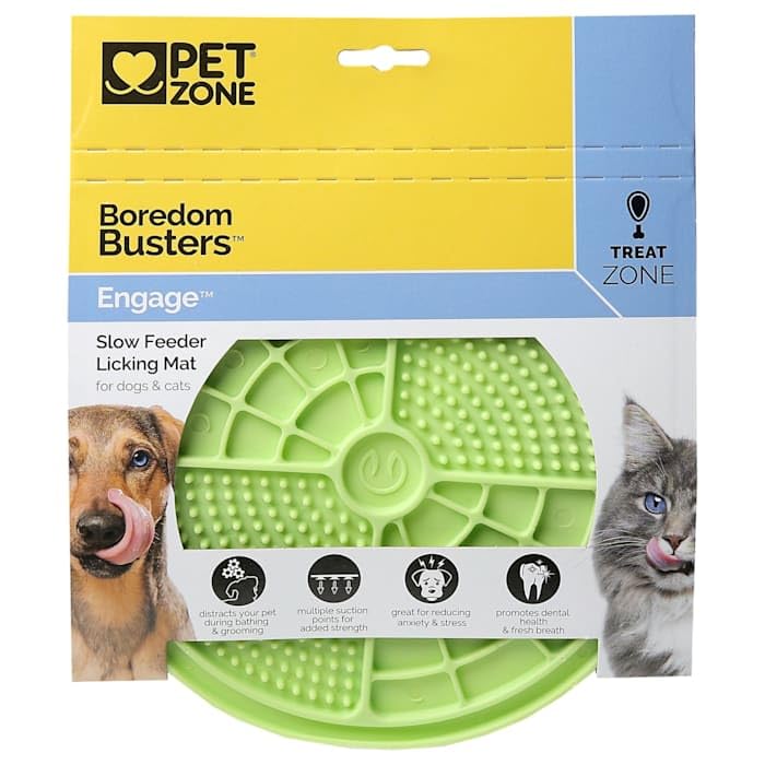 Boredom Busterz Engage Slow Feeder Licking Mat for Dogs & Cats - Mat - 611403708082