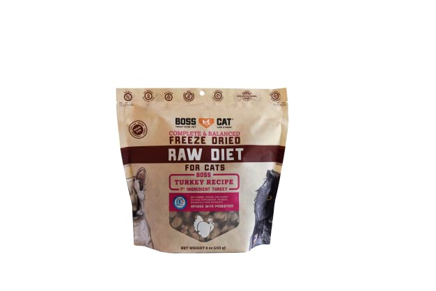 Boss Cat Freeze Dried Raw Turkey Nuggs - 9 oz - freeze dried cat food - 850030579034