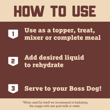 Boss Dog Complete & Balanced Freeze Dried Raw Diet for Dogs, Lamb Recipe, 12 oz Bag