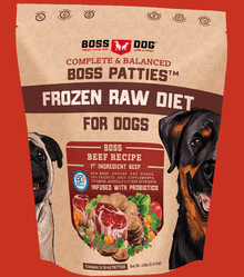 Boss dog frozen raw diet beef recipe 6lbs