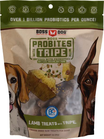 Boss Probites Treat for Dogs - Tripe 3oz (85g) (Lamb with Tripe) - 850036272441