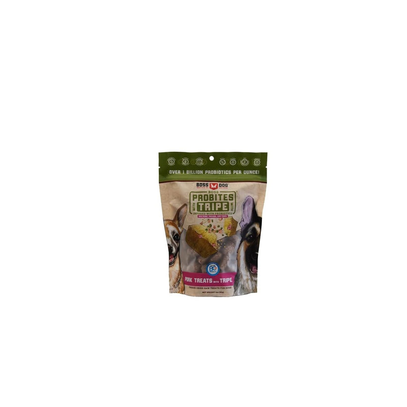 Boss Probites Treat for Dogs - w/Tripe 3oz (85g) (Pork with Tripe) - freeze dried dog treats - 850036272182