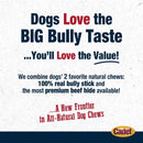 Cadet Bully Hide Sticks for Dogs - All - Natural Bully Stick & Beef Hide Dog Chews - Long Lasting Bully Sticks Alternative Made with 2 Ingredients - Dog Chews for Aggressive Chewers, Large - 768303705632