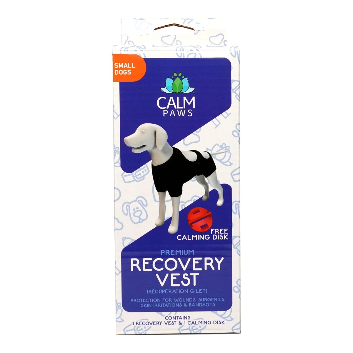 Calm Paws Behavior Support Calming Recovery Vest with Dog Calming Disc - Small - dog vest - 850014125417