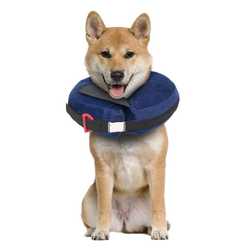 Calm Paws Behavior Support Protective Inflatable Collar with Dog Calming Disc - Medium - dog collar - 850014125998