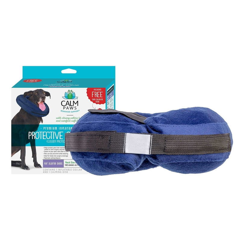 Calm Paws Behavior Support Protective Inflatable Collar with Dog Calming Disc - X - Large - dog collar - 850014125974