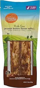 Canine naturals hide free peanut butter flavor rolls 7.6 oz