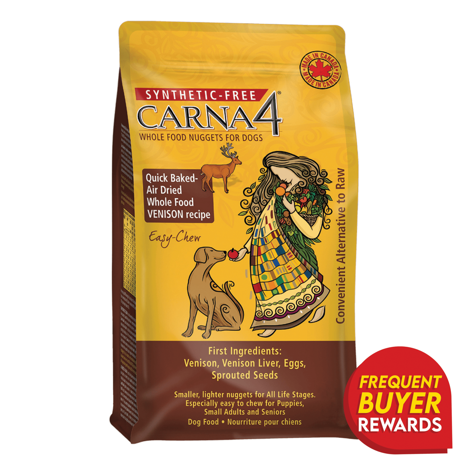 Carna 4 kibble for dogs venison 5 lbs