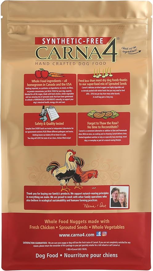 Carna 4 quick baked air dried whole food nuggets - chicken 6 lb