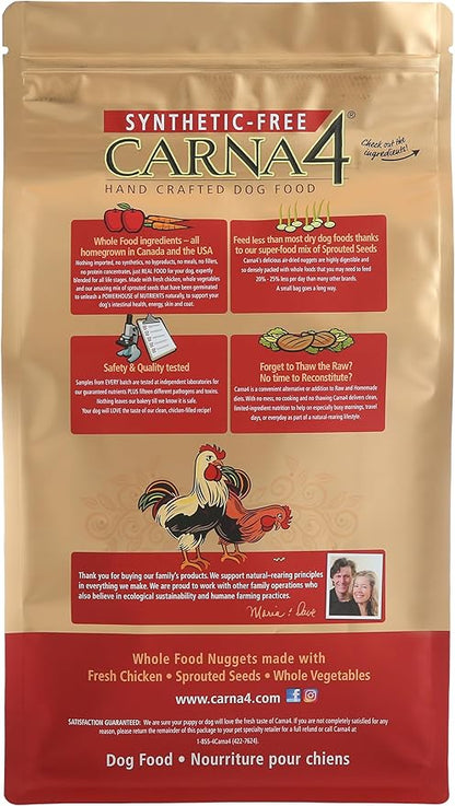 Carna 4 quick baked air dried whole food nuggets - chicken 6 lb