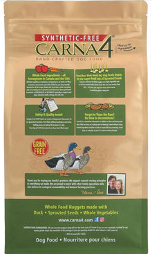 CARNA4 All Life Stages Duck Formula Dry Dog Food (3 Pound, Duck)
