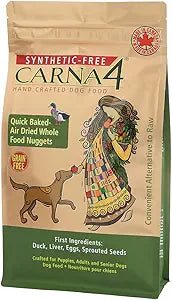 Carna4 quick baked air dried whole food nuggets - duck 6lb