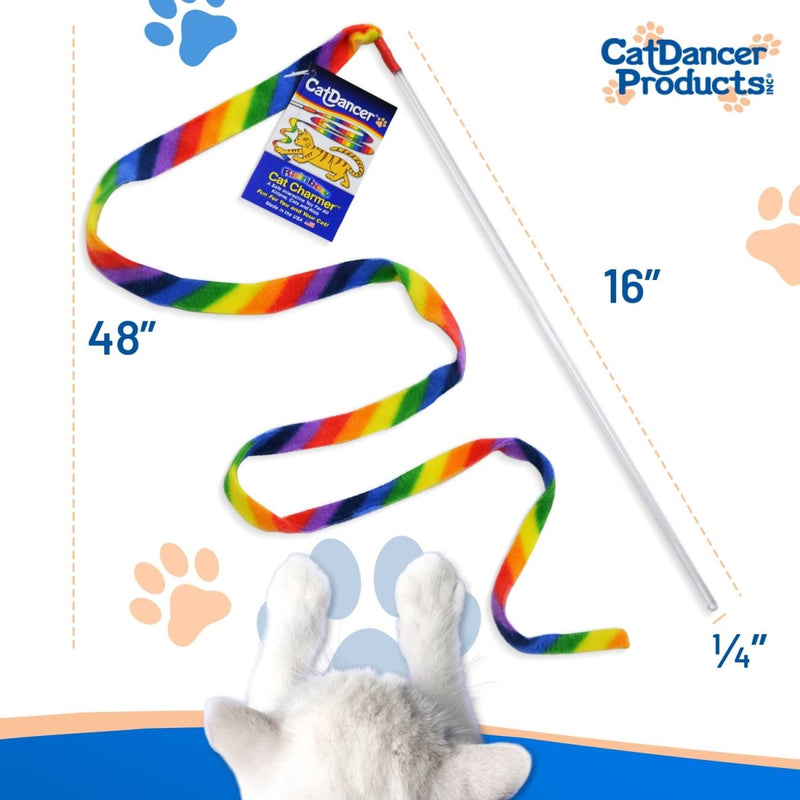 Cat Dancer Rainbow Charmer Cat Toy - 093419330332