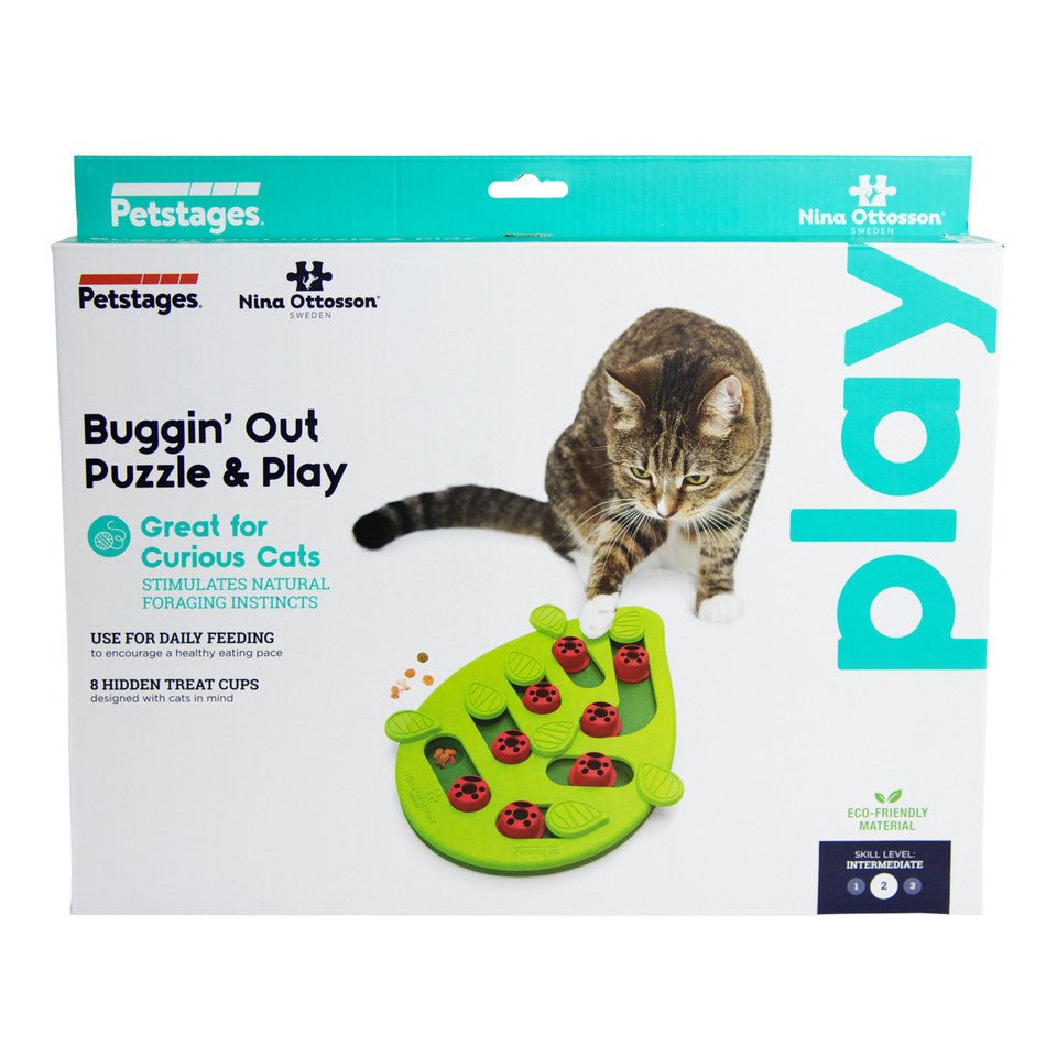 Cat stages buggin out puzzle play interactive food puzzle for curious cats