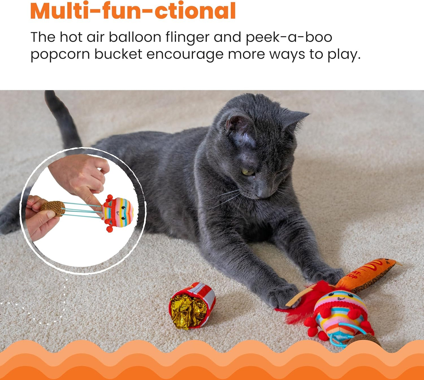 Cat stages pawrty catnip lush toys 3 interactive toys