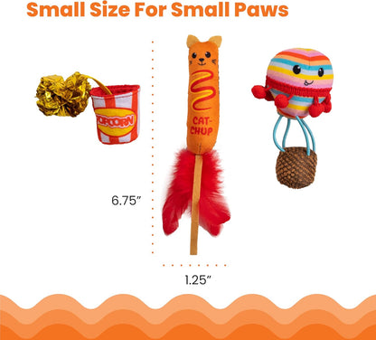 Cat stages pawrty catnip lush toys 3 interactive toys