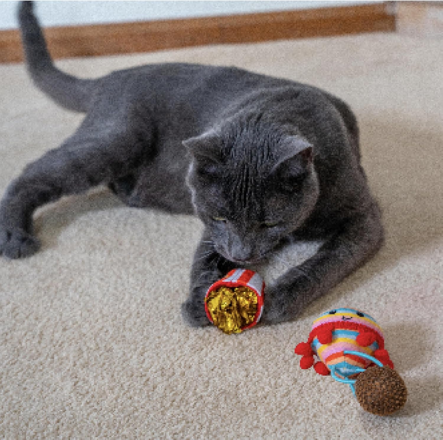 Cat stages pawrty catnip lush toys 3 interactive toys