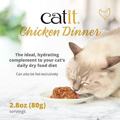 Catit chicken dinner with layer of duck and potato